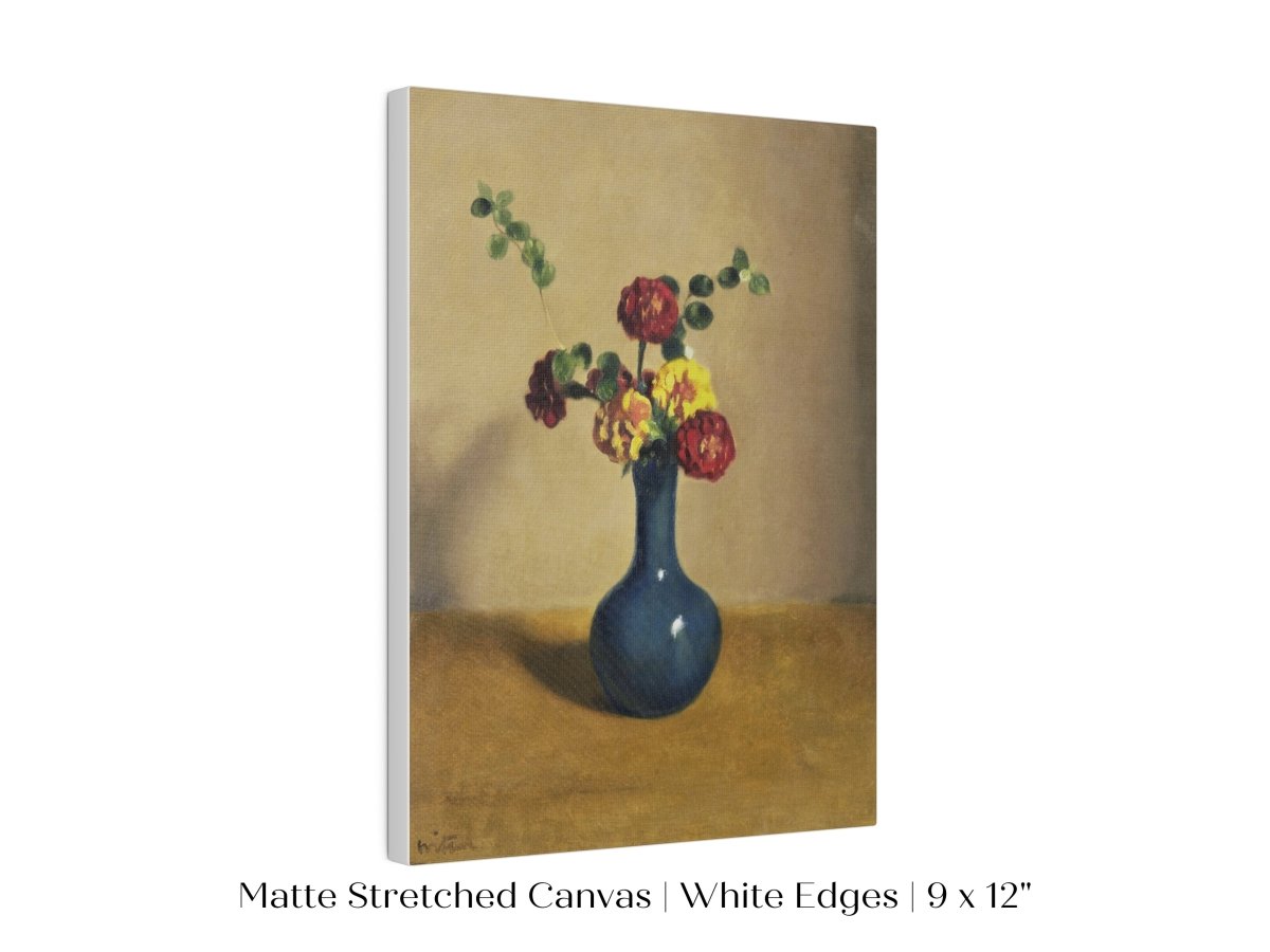 Still Life with Blue Vase of Flowers | P315 - Single Art Prints - Piccolo Fiore Prints
