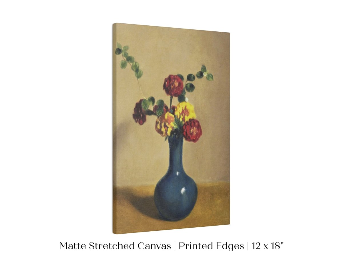 Still Life with Blue Vase of Flowers | P315 - Single Art Prints - Piccolo Fiore Prints