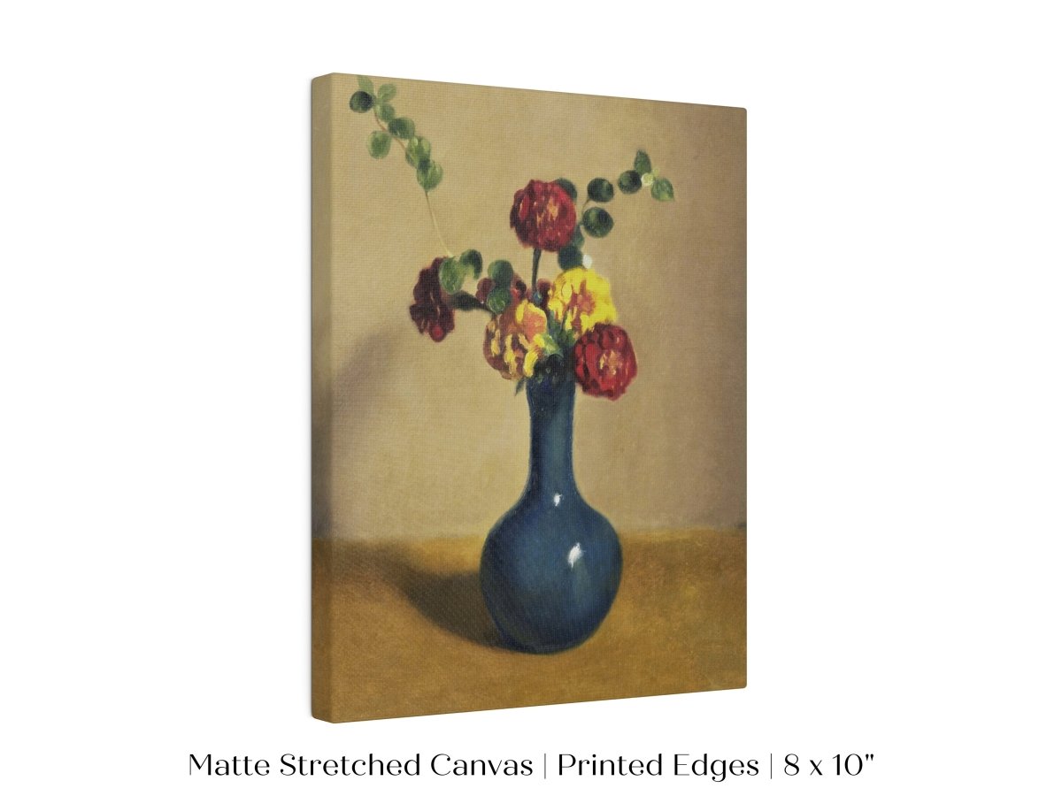 Still Life with Blue Vase of Flowers | P315 - Single Art Prints - Piccolo Fiore Prints