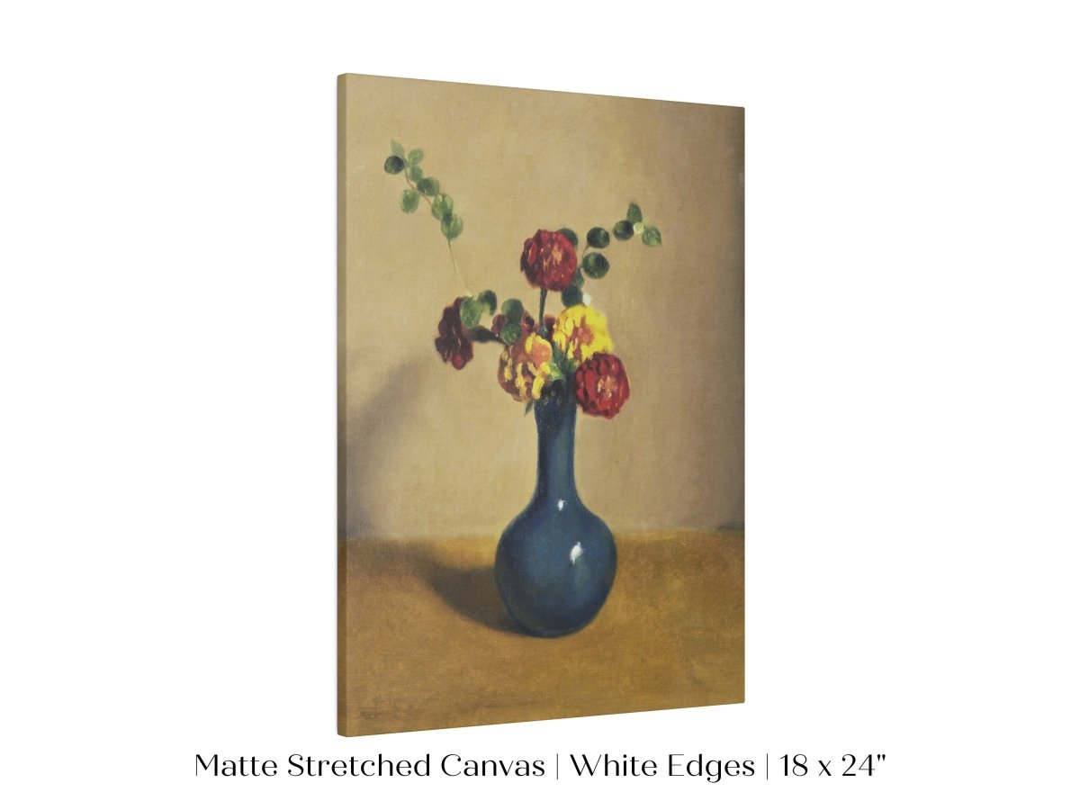 Still Life with Blue Vase of Flowers | P315 - Single Art Prints - Piccolo Fiore Prints