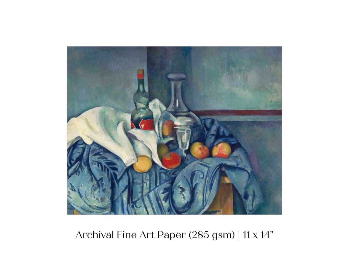 Still Life with Bottles and Apples | P313 - Single Art Prints - Piccolo Fiore Prints