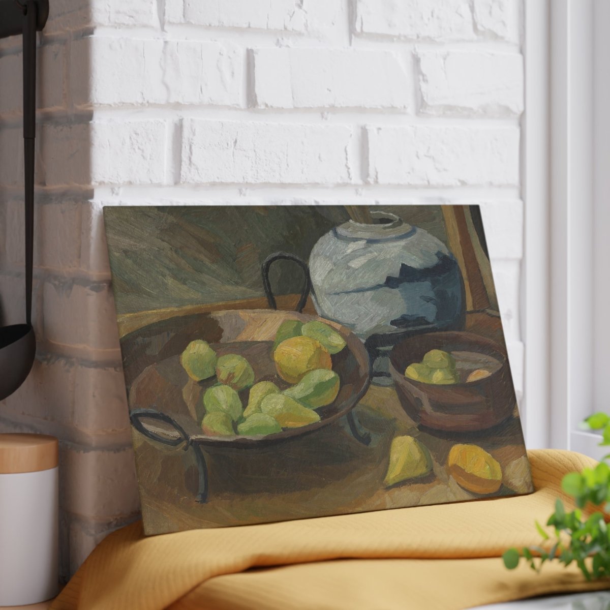 Still Life with Bowls of Fruit | Glass Chopping Board - Glass Chopping Board - Piccolo Fiore Prints