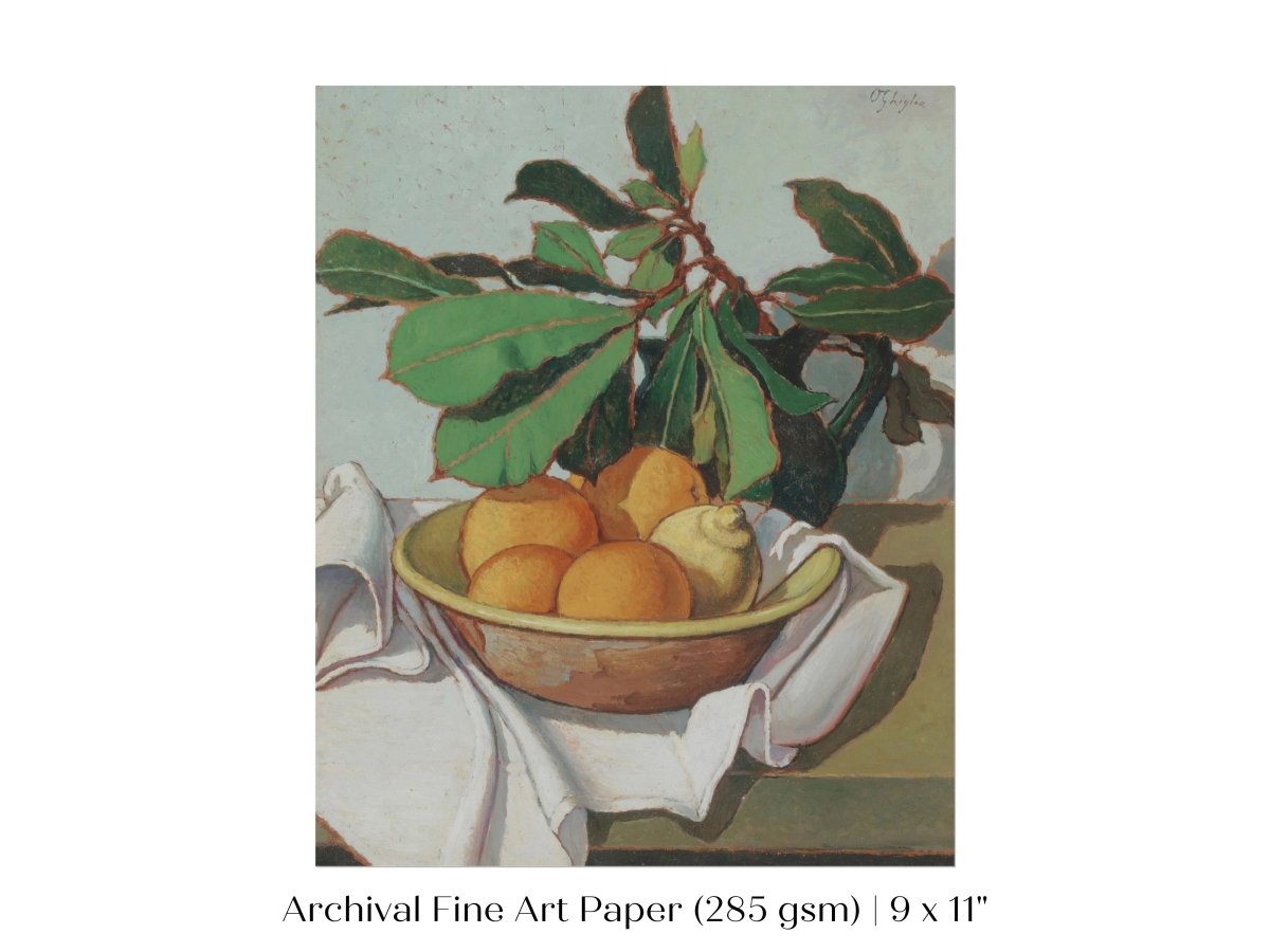 Still Life with Oranges and Lemons | P417 - Single Art Prints - Piccolo Fiore Prints