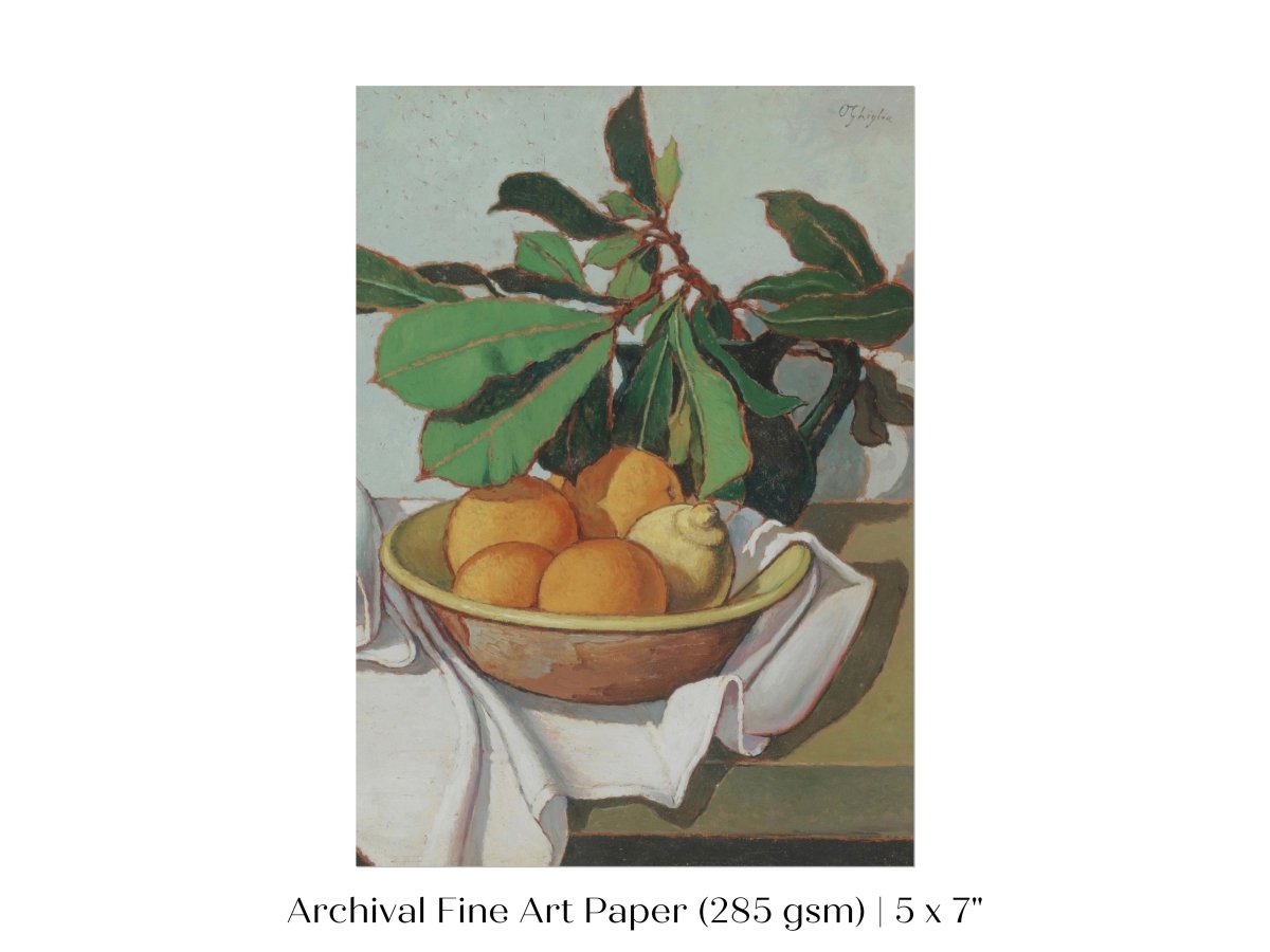 Still Life with Oranges and Lemons | P417 - Single Art Prints - Piccolo Fiore Prints