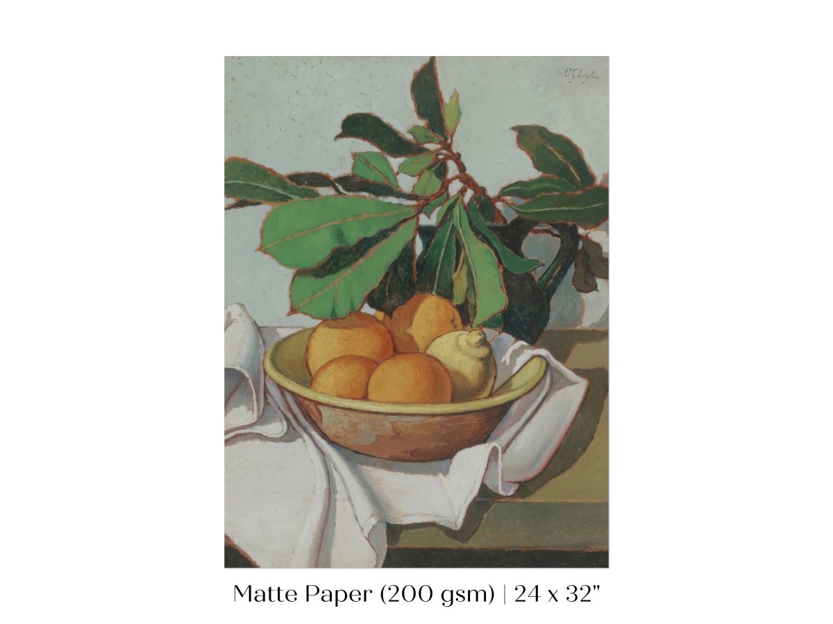 Still Life with Oranges and Lemons | P417 - Single Art Prints - Piccolo Fiore Prints