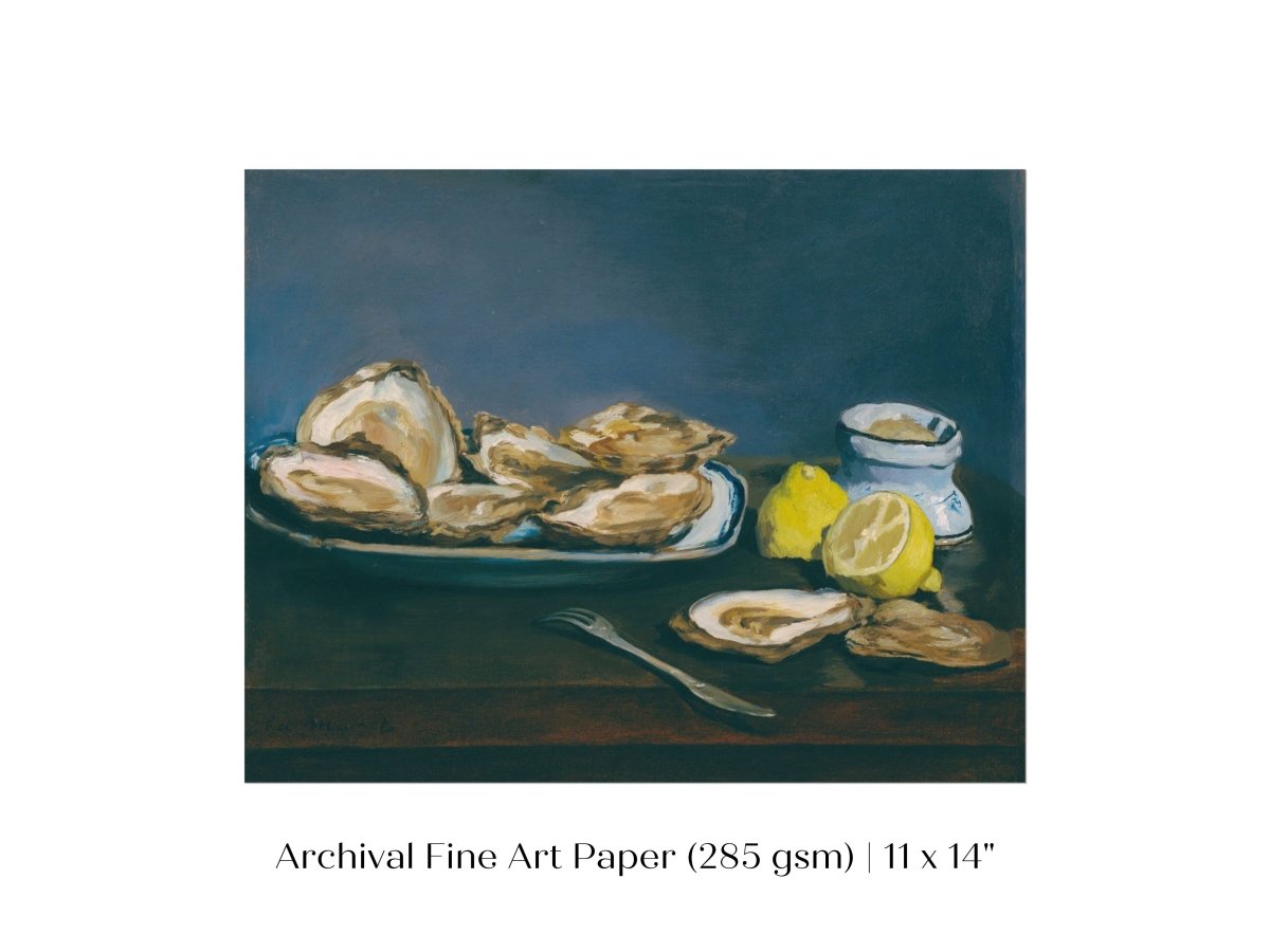 Still Life with Oysters and Lemons | P448 - Single Art Prints - Piccolo Fiore Prints