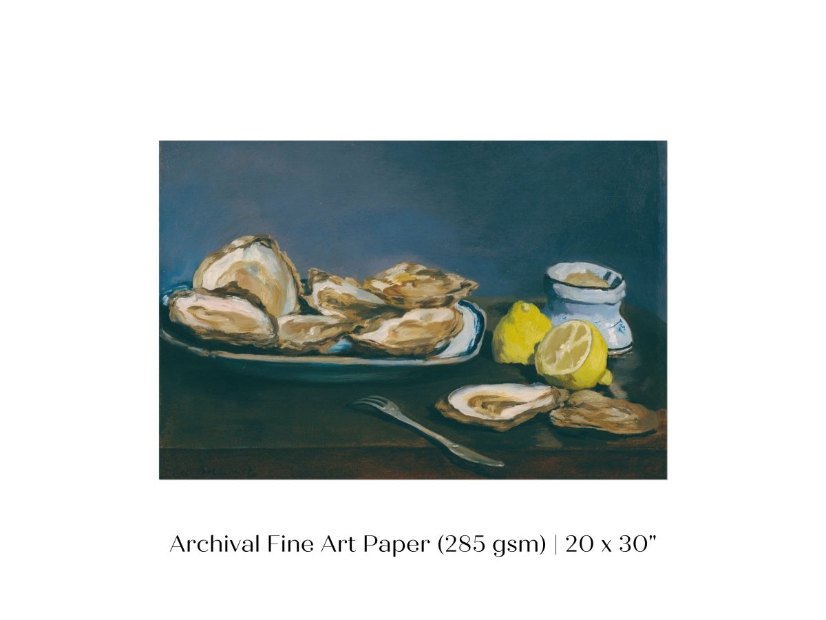 Still Life with Oysters and Lemons | P448 - Single Art Prints - Piccolo Fiore Prints