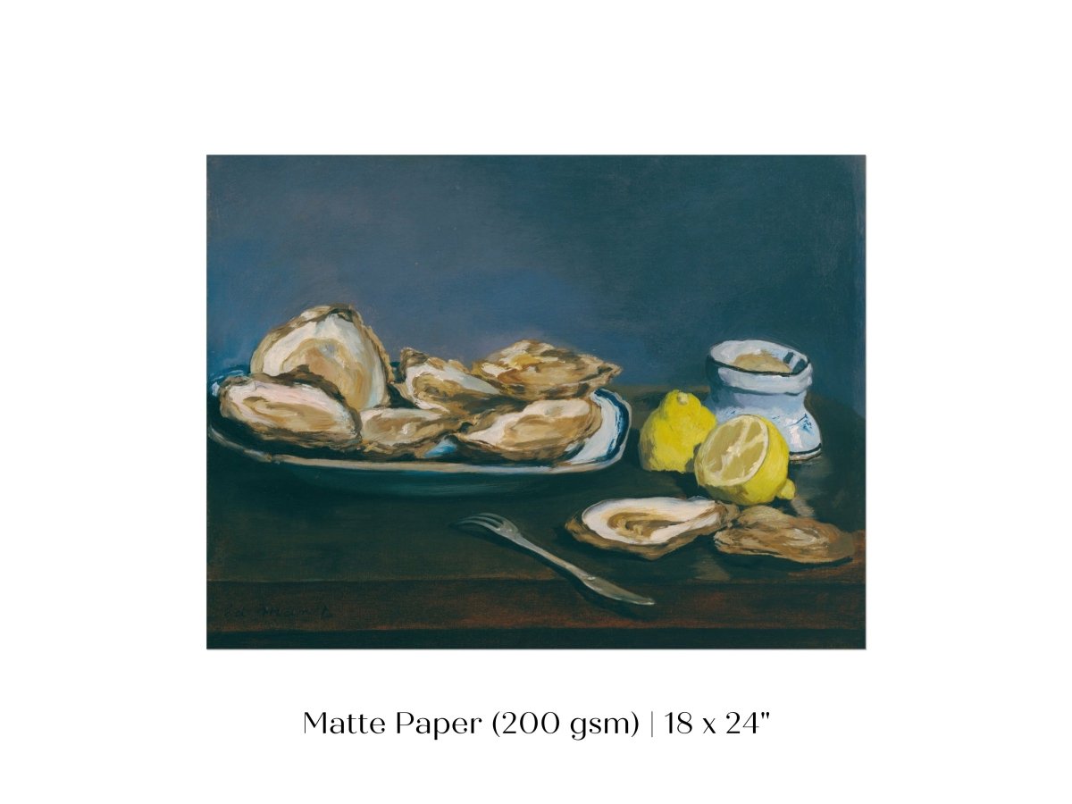 Still Life with Oysters and Lemons | P448 - Single Art Prints - Piccolo Fiore Prints