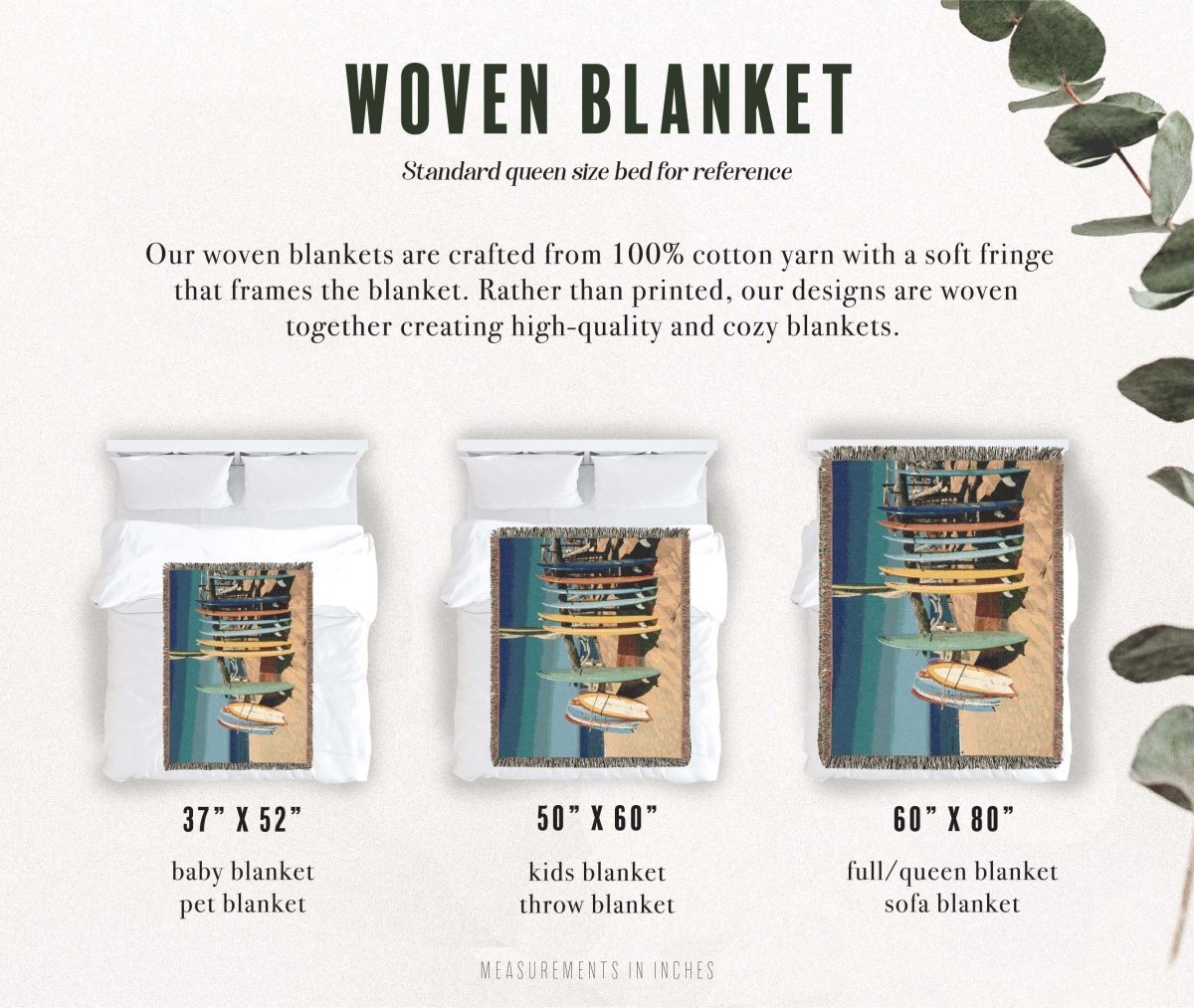 Surfboard Rack | Woven Blanket - Woven Blanket - Piccolo Fiore Prints