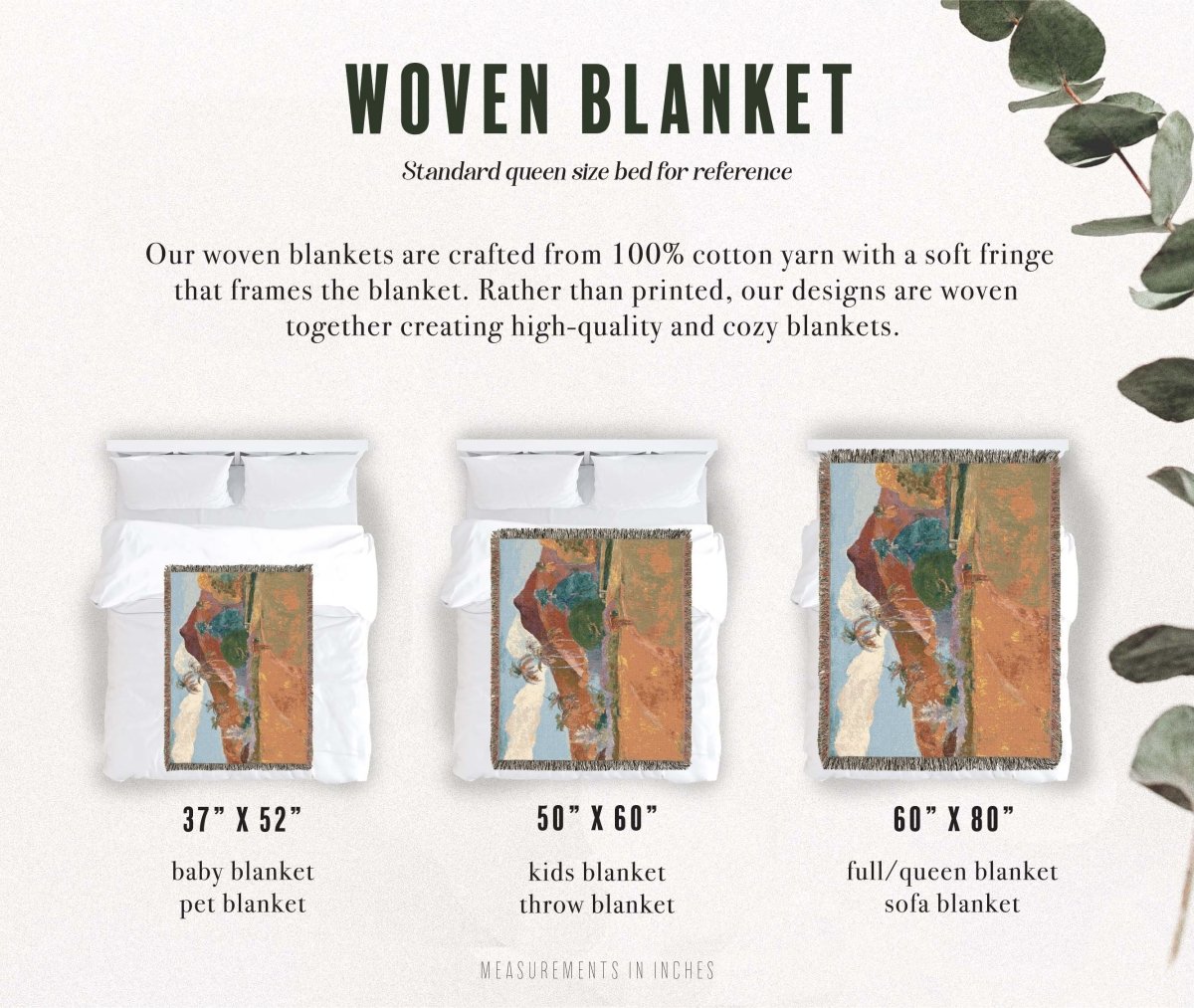 Tahitian Landscape | Woven Blanket - Woven Blanket - Piccolo Fiore Prints