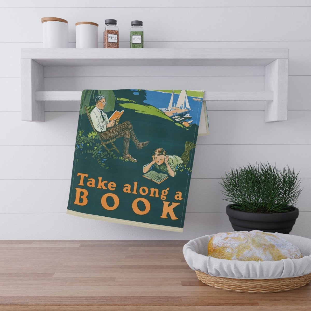 Take Along a Book | Tea Towel - Tea Towel - Piccolo Fiore Prints