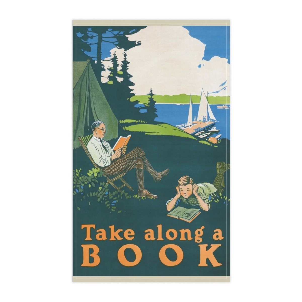 Take Along a Book | Tea Towel - Tea Towel - Piccolo Fiore Prints