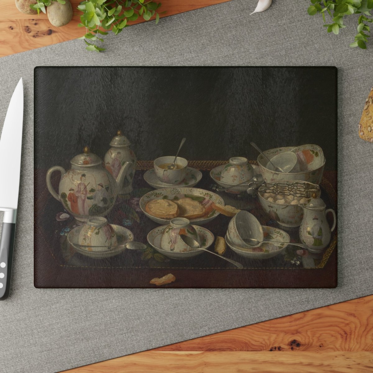 Tea - time China | Glass Chopping Board - Glass Chopping Board - Piccolo Fiore Prints