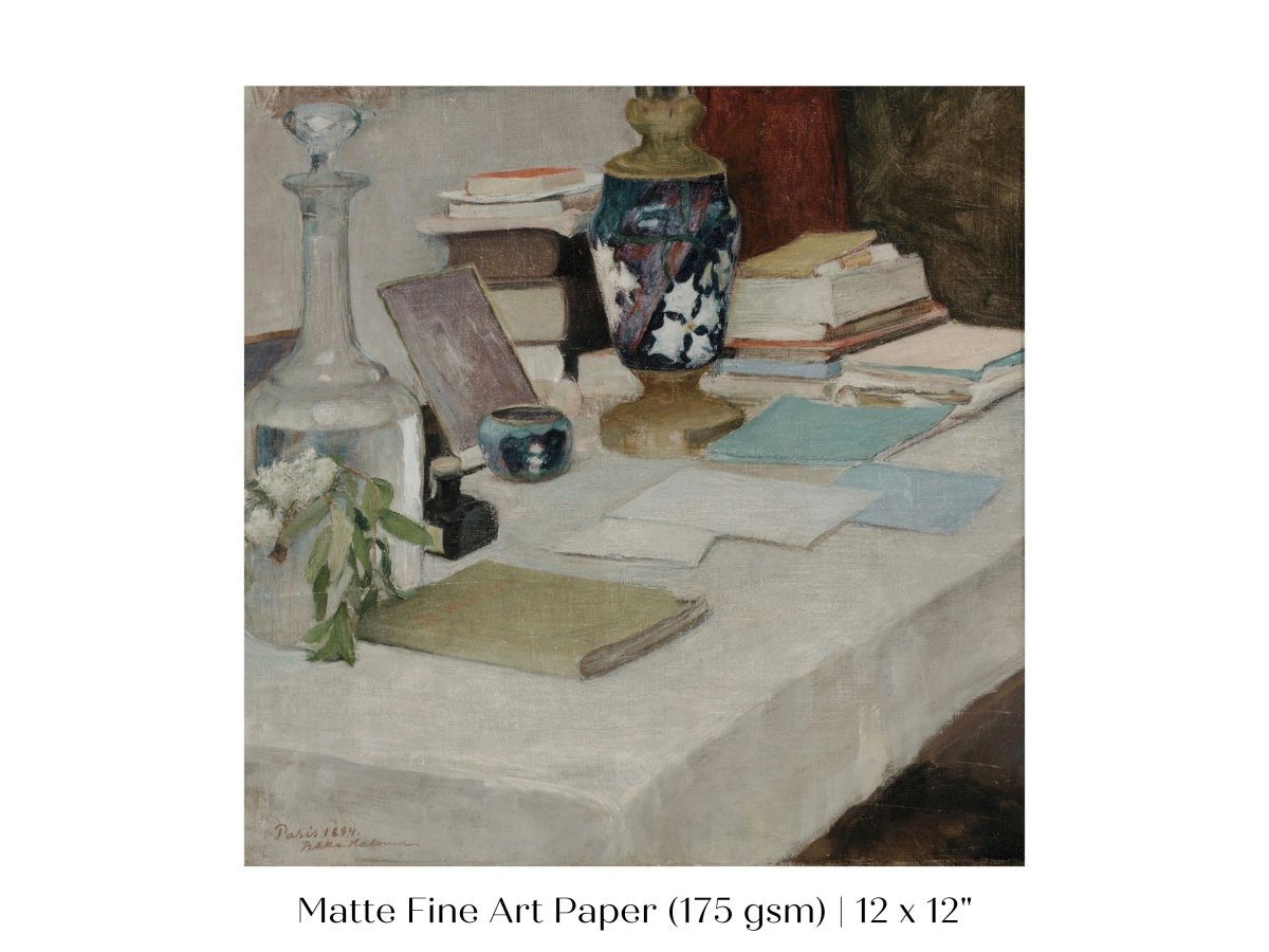 The Writer | Still Life | P447 - Single Square Art Prints - Piccolo Fiore Prints
