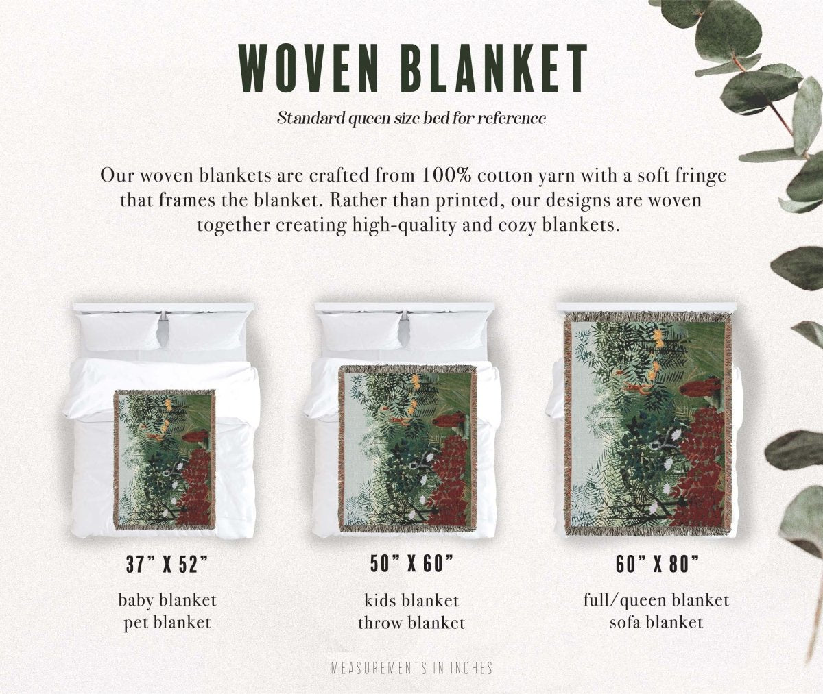 Tropical Forest with Monkeys | Woven Blanket - Woven Blanket - Piccolo Fiore Prints
