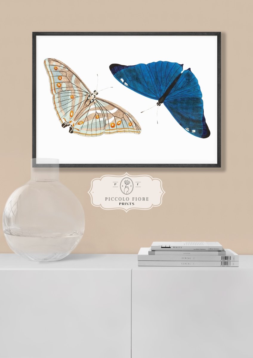 Two Butterflies | P90 - Single Art Prints - Piccolo Fiore Prints