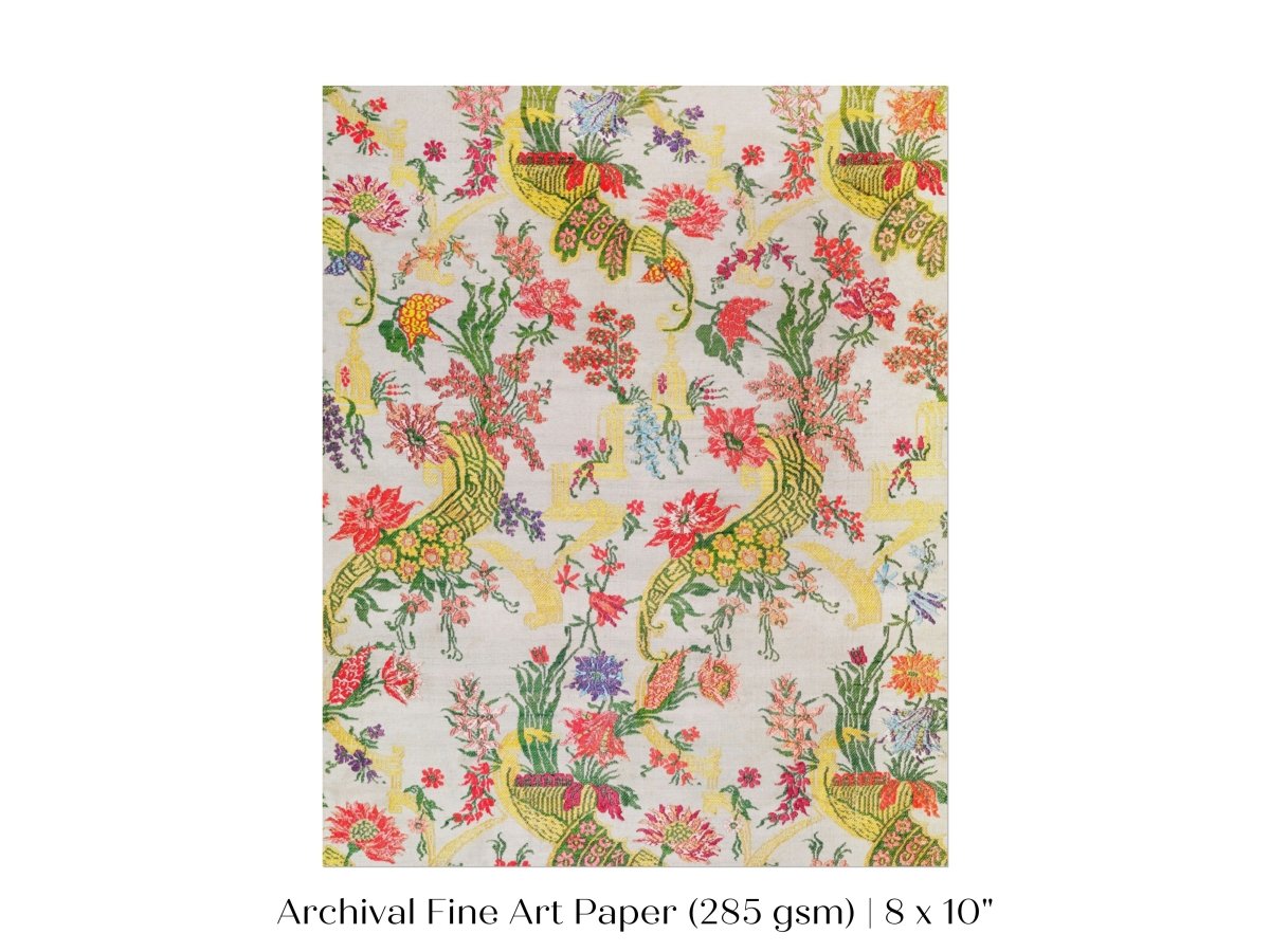 Vintage Floral Wallpaper Pattern | P145 - Single Art Prints - Piccolo Fiore Prints