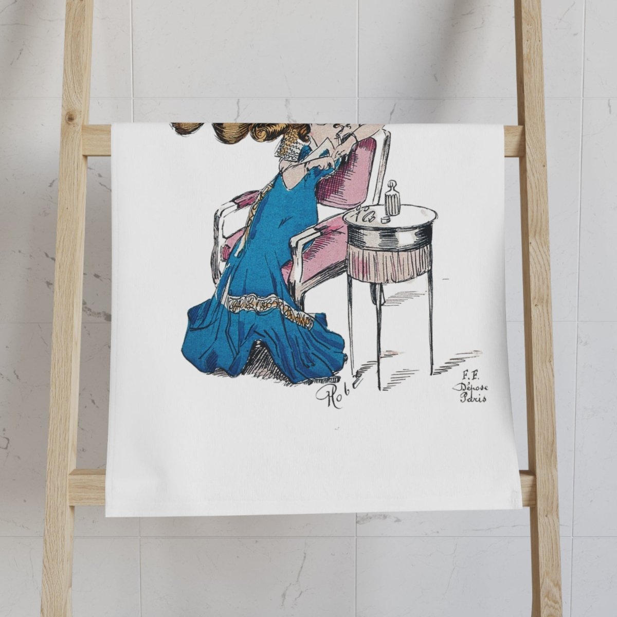 Vintage Huge Hair | Hand Towel - Hand Towel - Piccolo Fiore Prints