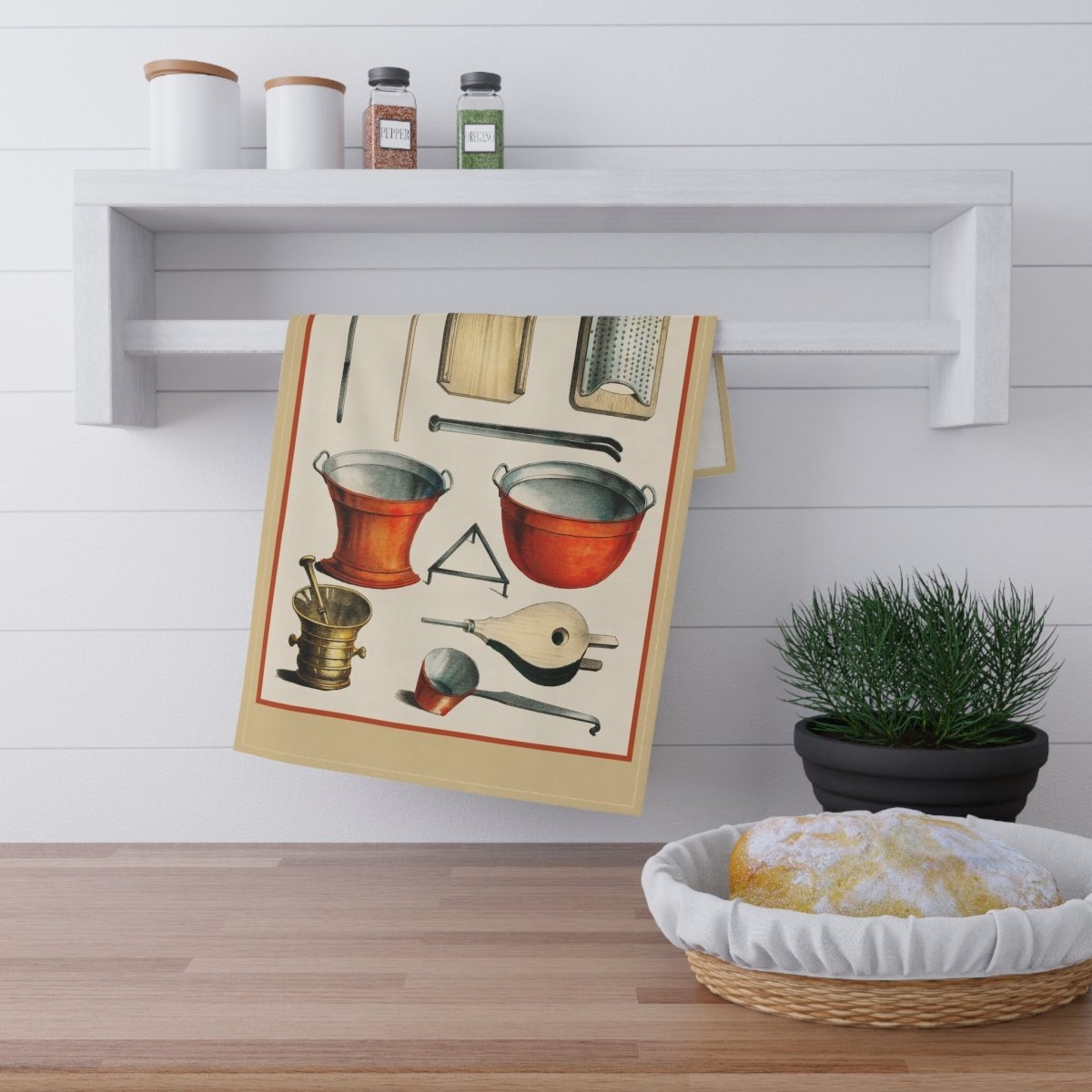 Vintage Kitchen Utensils | Tea Towel - Tea Towel - Piccolo Fiore Prints