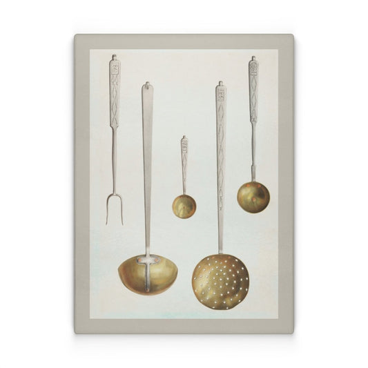 Vintage Utensils | Glass Chopping Board - Glass Chopping Board - Piccolo Fiore Prints