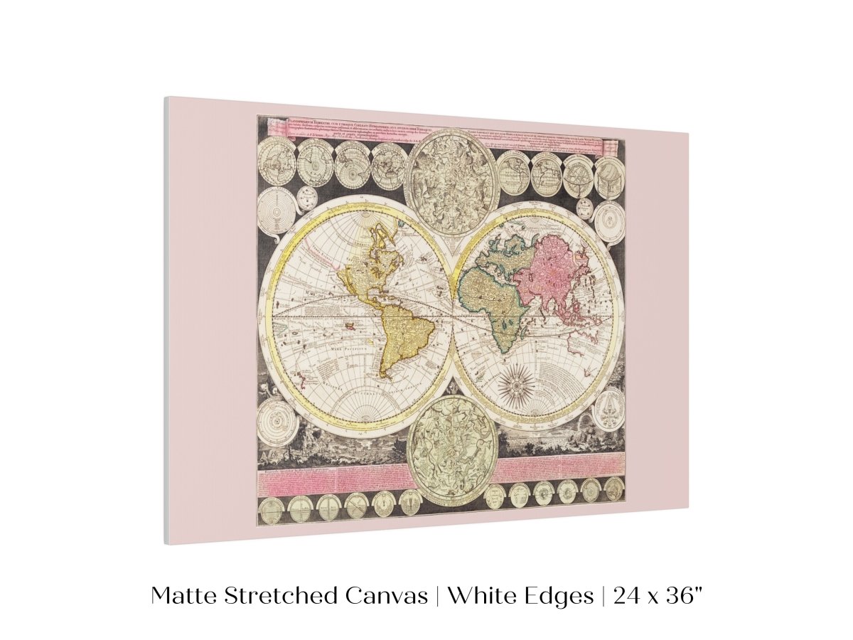 Vintage World Map | P162 - Single Art Prints - Piccolo Fiore Prints