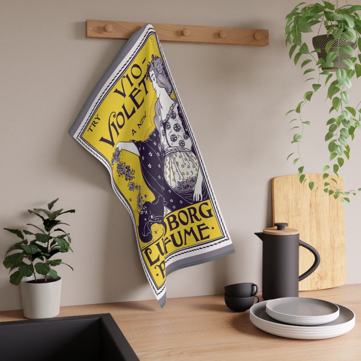 Vio - Violet Perfume | Tea Towel - Tea Towel - Piccolo Fiore Prints