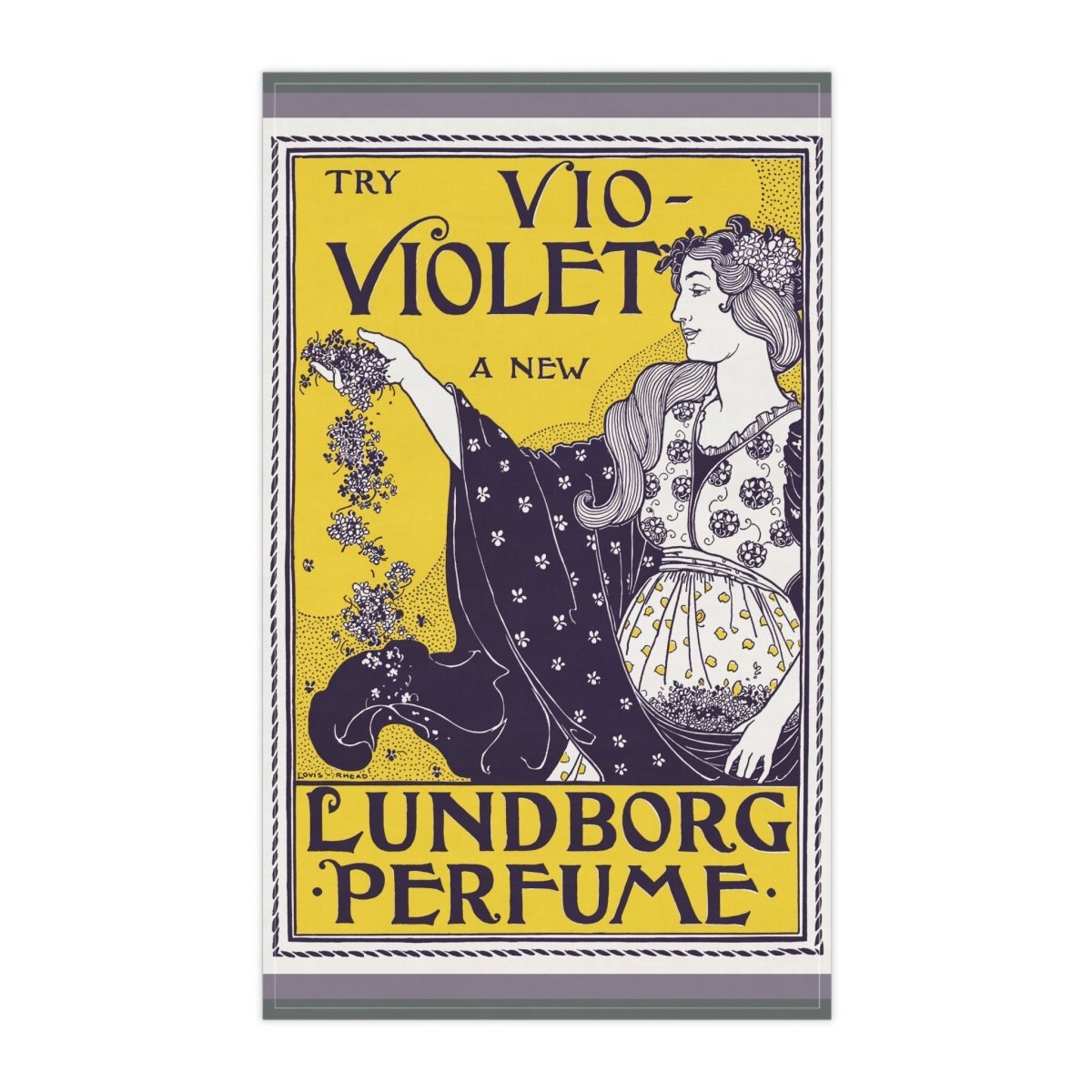 Vio - Violet Perfume | Tea Towel - Tea Towel - Piccolo Fiore Prints
