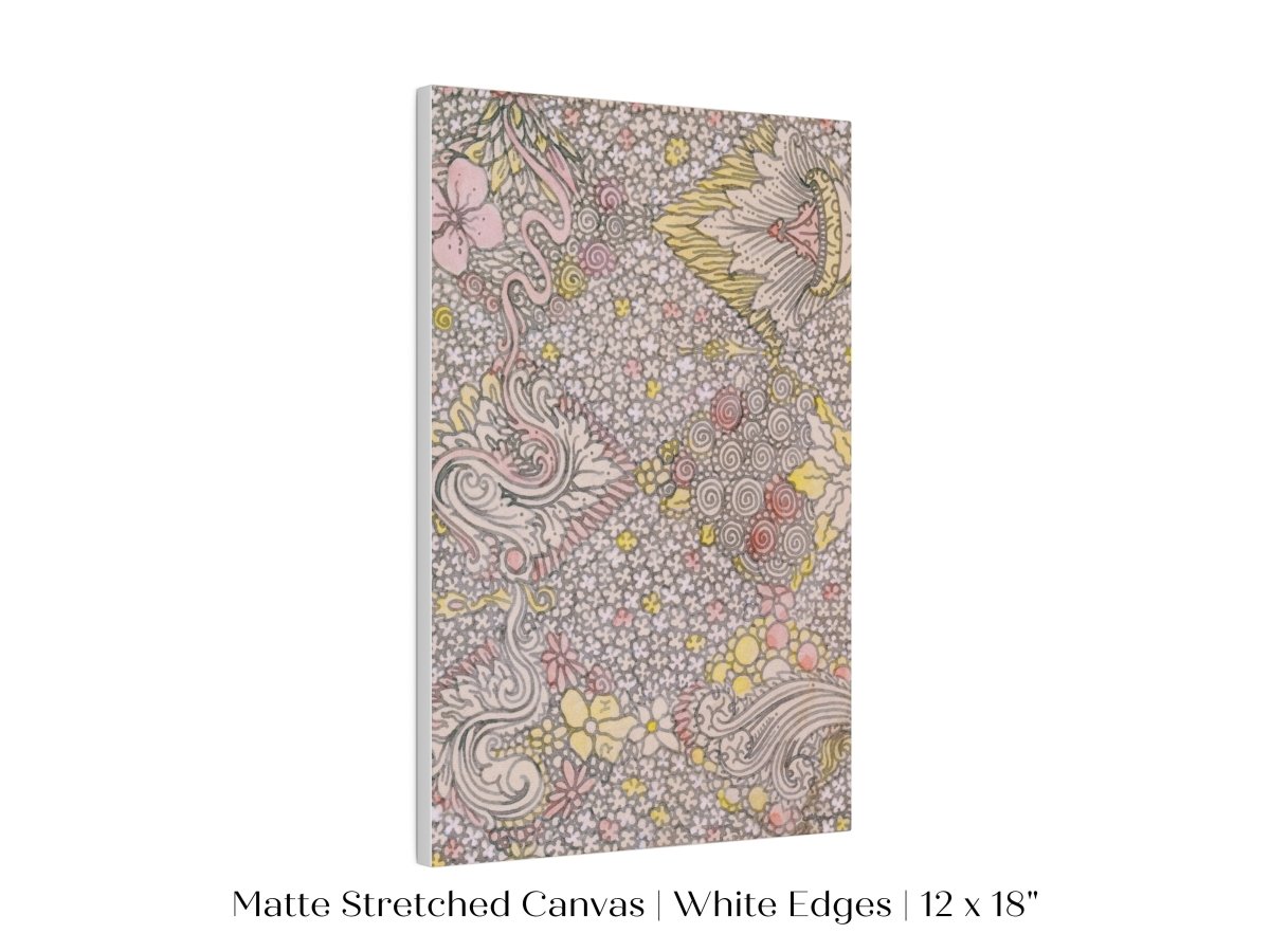 Watercolour Textile Pattern in Pink | P475 - Single Art Prints - Piccolo Fiore Prints