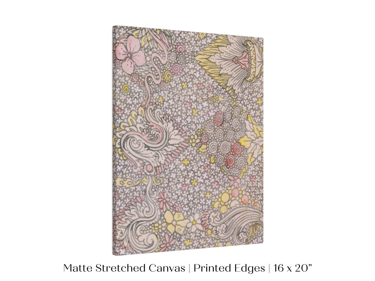 Watercolour Textile Pattern in Pink | P475 - Single Art Prints - Piccolo Fiore Prints