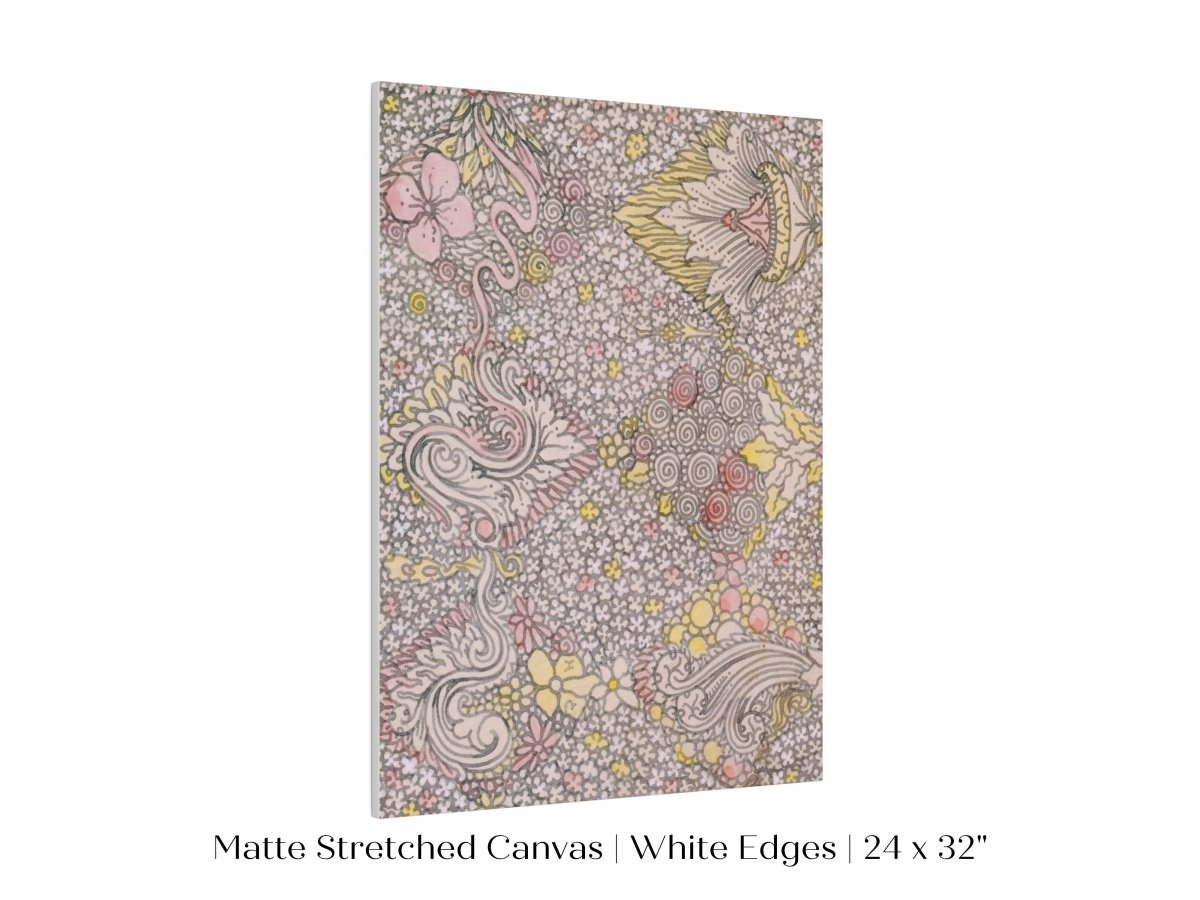 Watercolour Textile Pattern in Pink | P475 - Single Art Prints - Piccolo Fiore Prints