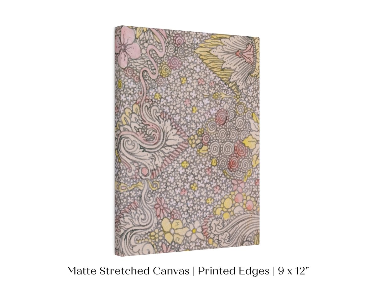 Watercolour Textile Pattern in Pink | P475 - Single Art Prints - Piccolo Fiore Prints