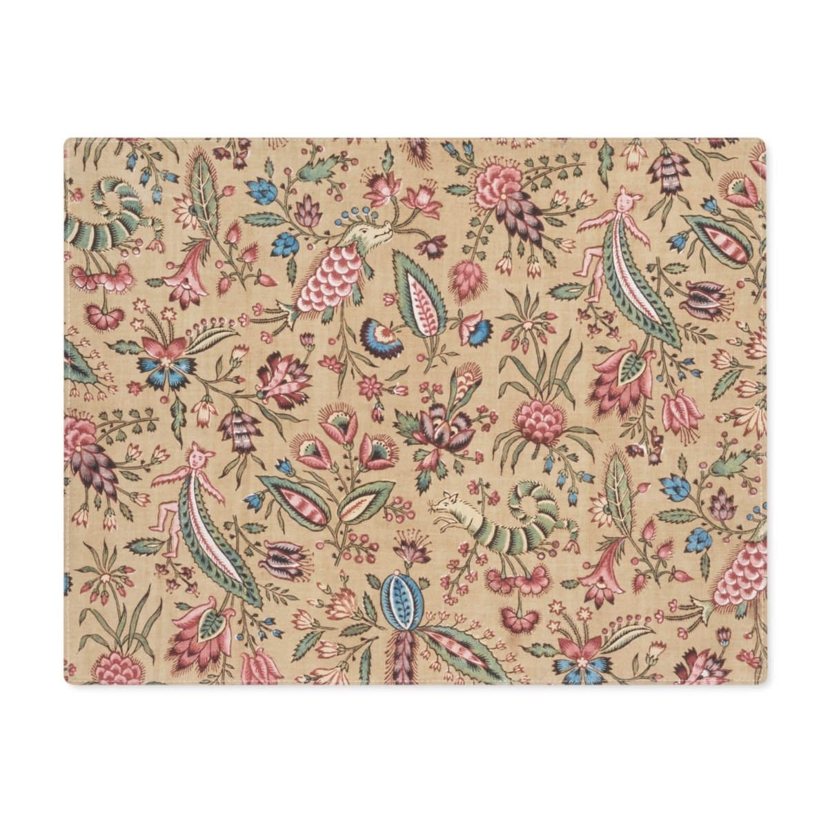 Whimsy in Country Beige | Placemat - Cotton Twill Placemat - Piccolo Fiore Prints
