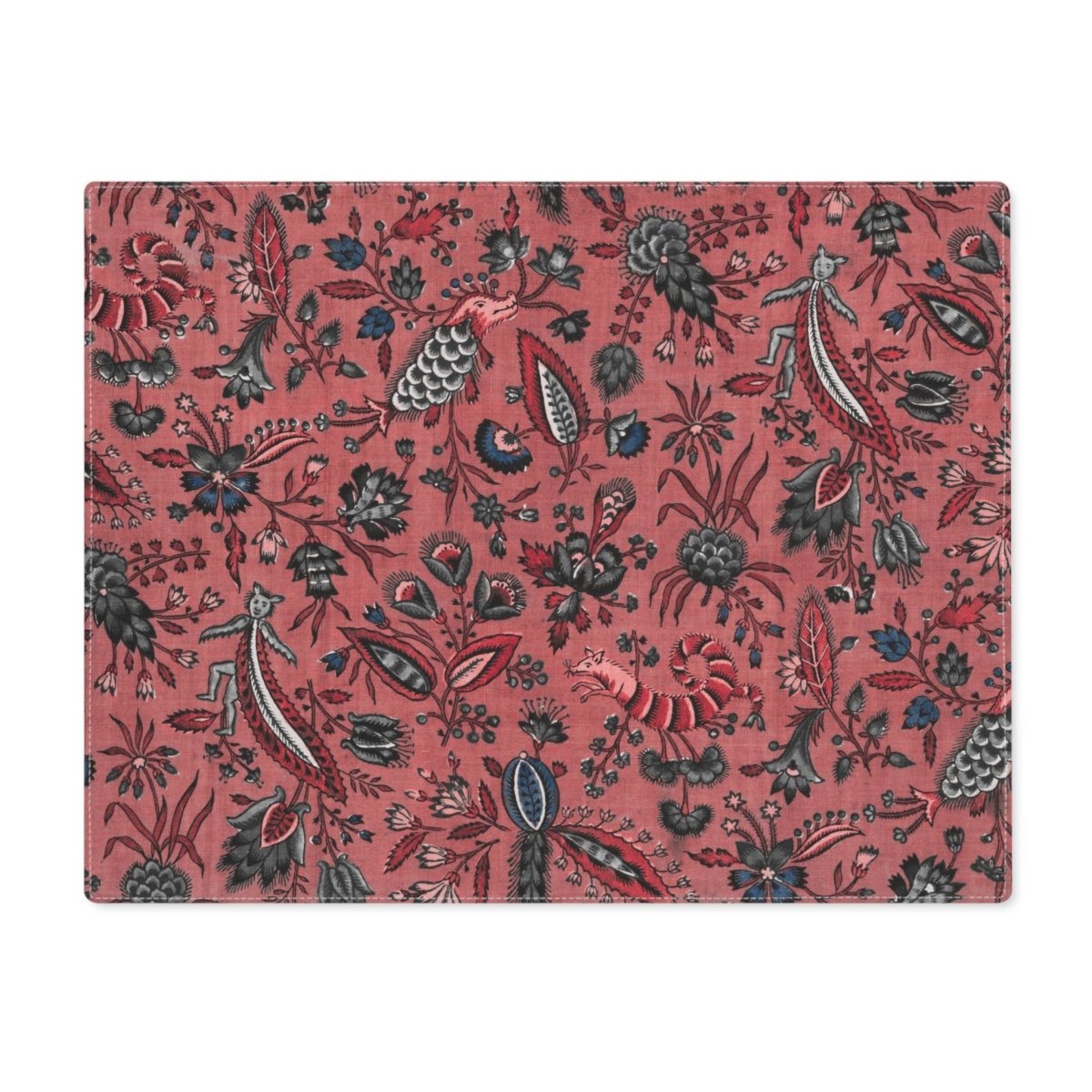 Whimsy in Red, Black and White | Placemat - Cotton Twill Placemat - Piccolo Fiore Prints
