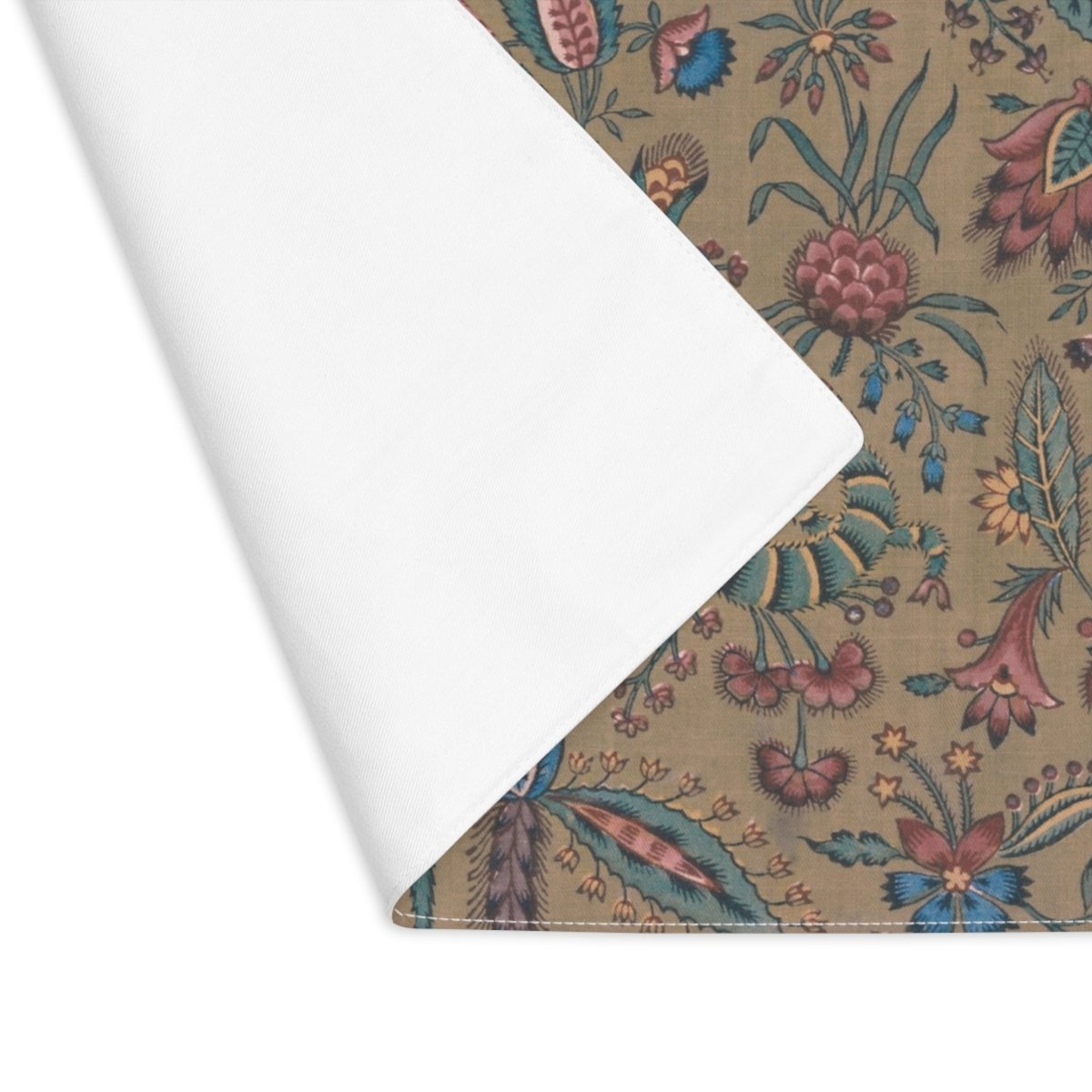 Whimsy in Warm Beige | Placemat - Cotton Twill Placemat - Piccolo Fiore Prints
