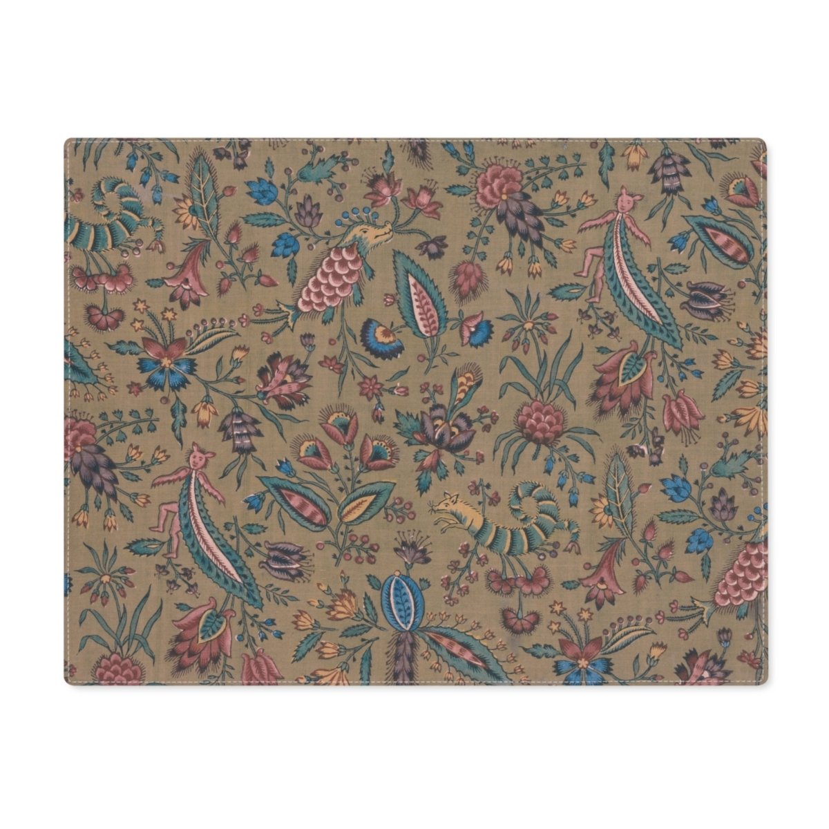 Whimsy in Warm Beige | Placemat - Cotton Twill Placemat - Piccolo Fiore Prints