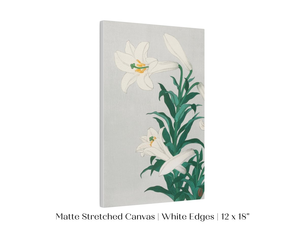 White Lilies | Vintage Japanese Art Print | P355 - Single Art Prints - Piccolo Fiore Prints