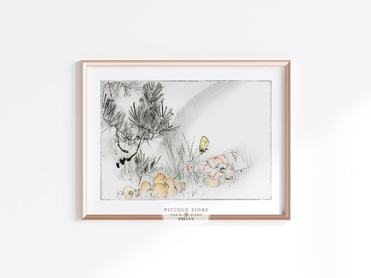 Wild Pine Tree | Vintage Japanese Art | P75 - Single Art Prints - Piccolo Fiore Prints