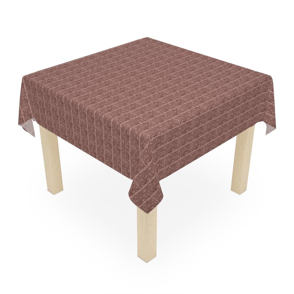 Woodblock - 1 - Pink&Brown | Tablecloth - Tablecloth - Piccolo Fiore Prints