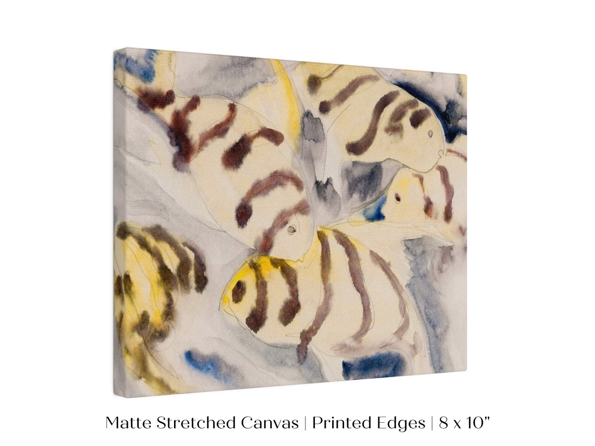 Yellow Watercolour Fish | P96 - Single Art Prints - Piccolo Fiore Prints