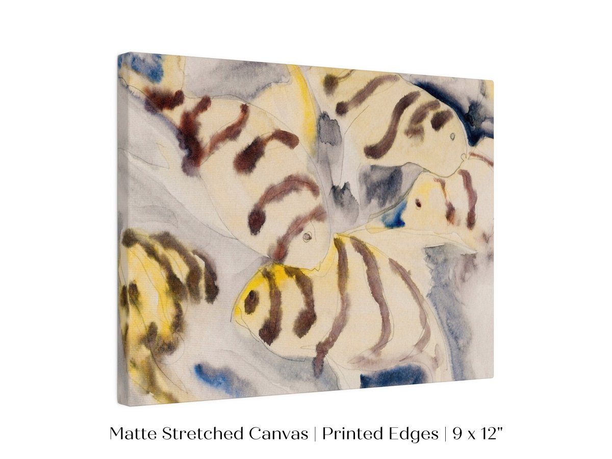 Yellow Watercolour Fish | P96 - Single Art Prints - Piccolo Fiore Prints