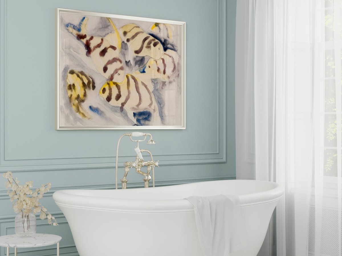 Yellow Watercolour Fish | P96 - Single Art Prints - Piccolo Fiore Prints