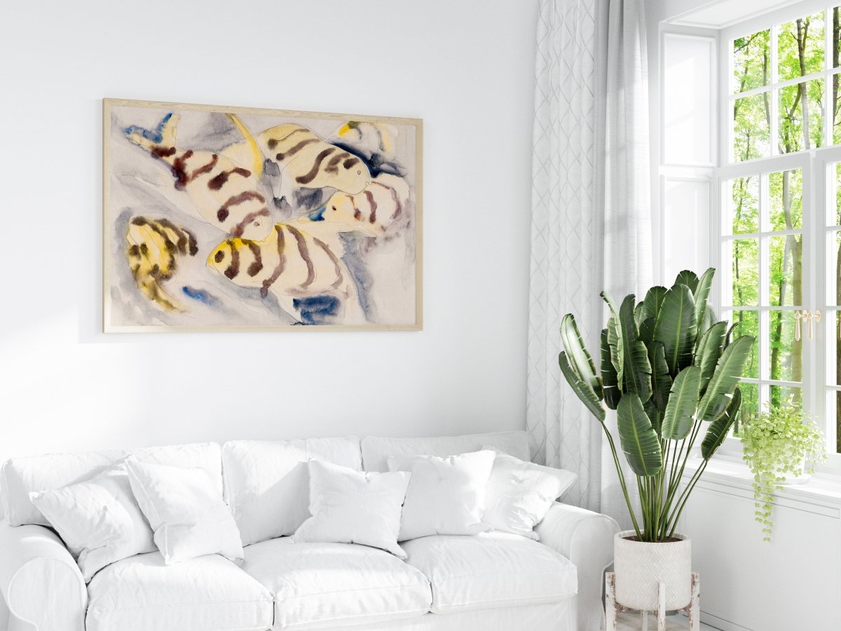 Yellow Watercolour Fish | P96 - Single Art Prints - Piccolo Fiore Prints