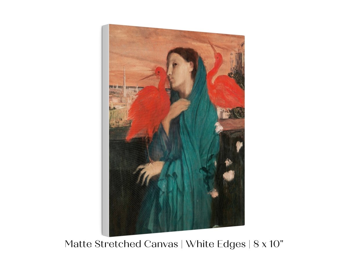 Young Woman with Ibis | P309 - Single Art Prints - Piccolo Fiore Prints