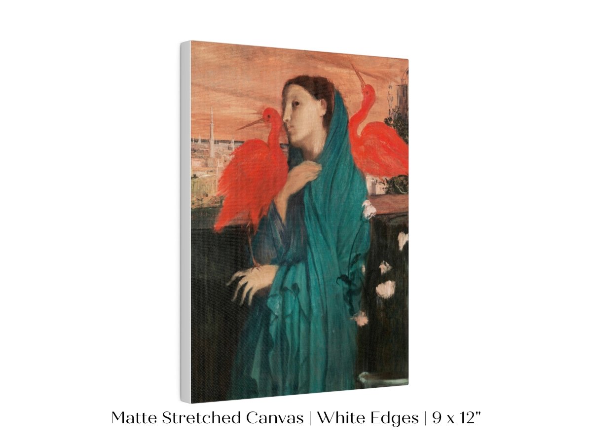 Young Woman with Ibis | P309 - Single Art Prints - Piccolo Fiore Prints