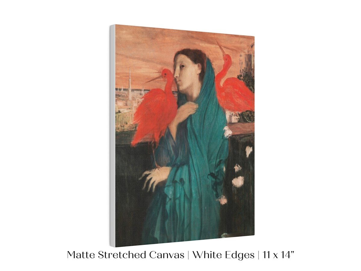 Young Woman with Ibis | P309 - Single Art Prints - Piccolo Fiore Prints