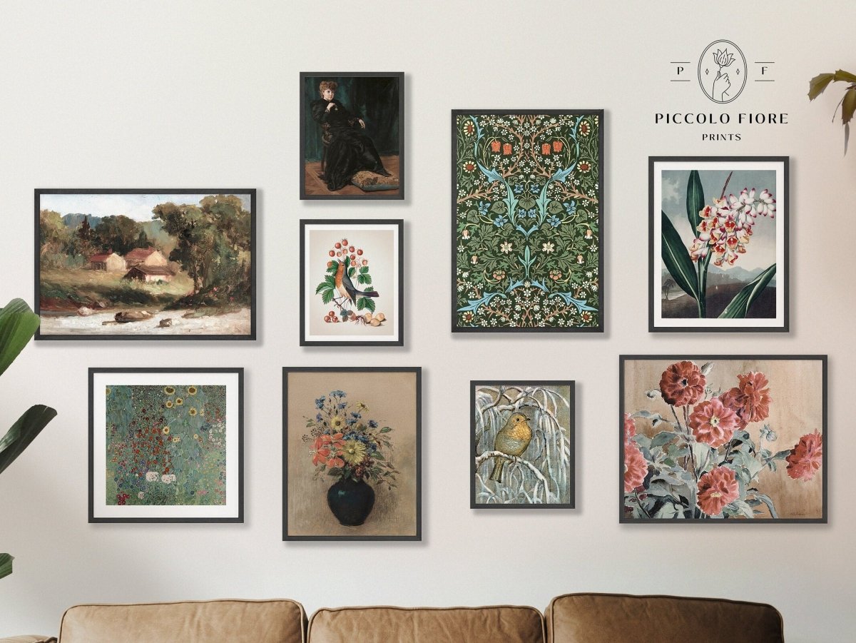 30 Digital Art Prints | GREEN/BEIGE Neutral Vintage Print BUNDLE | NB3 - Digital Art Bundle - Piccolo Fiore Prints