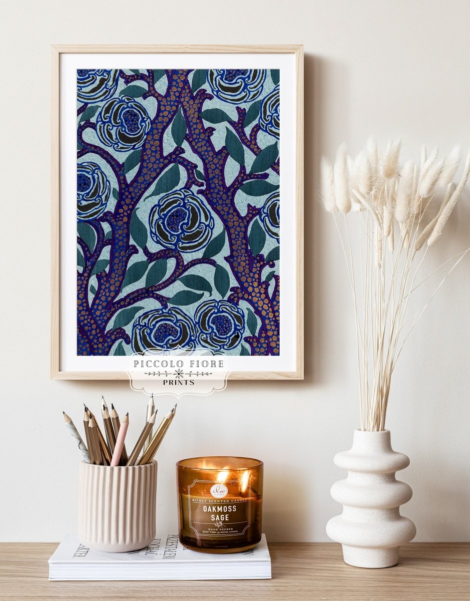 Art Deco Oriental Stencil Print | P210 - Single Art Prints - Piccolo Fiore Prints