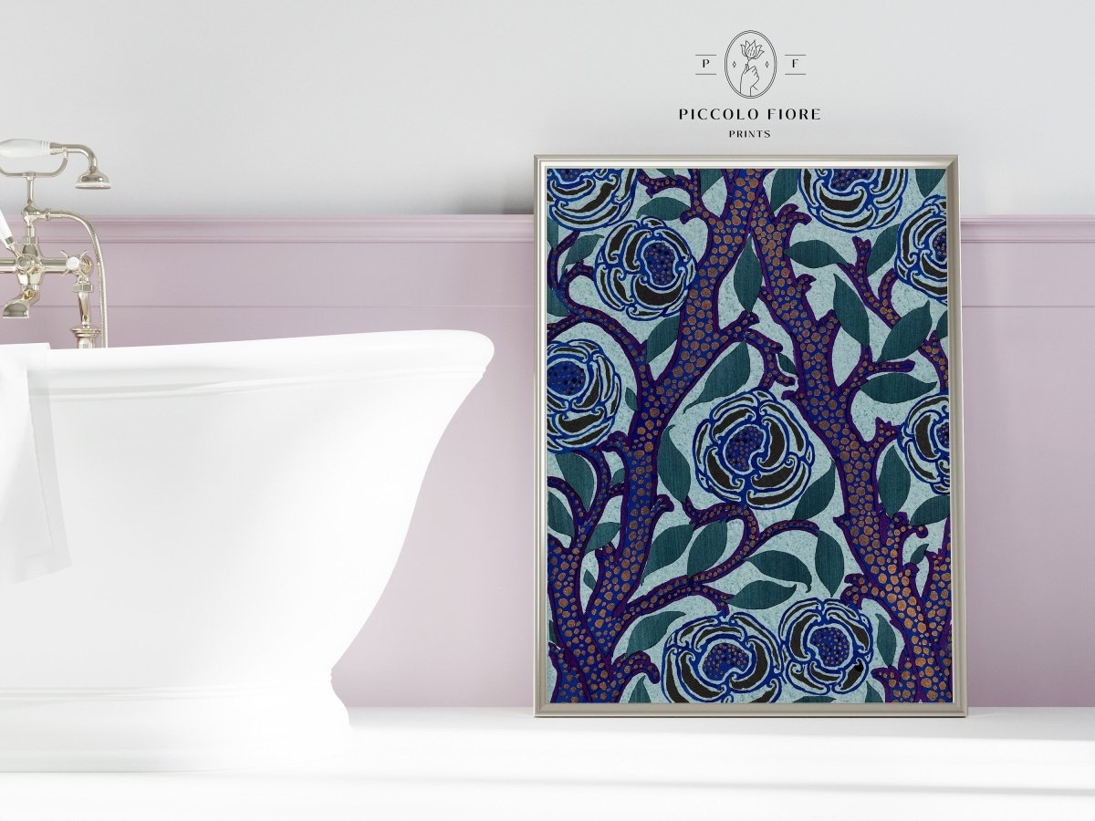 Art Deco Oriental Stencil Print | P210 - Single Art Prints - Piccolo Fiore Prints