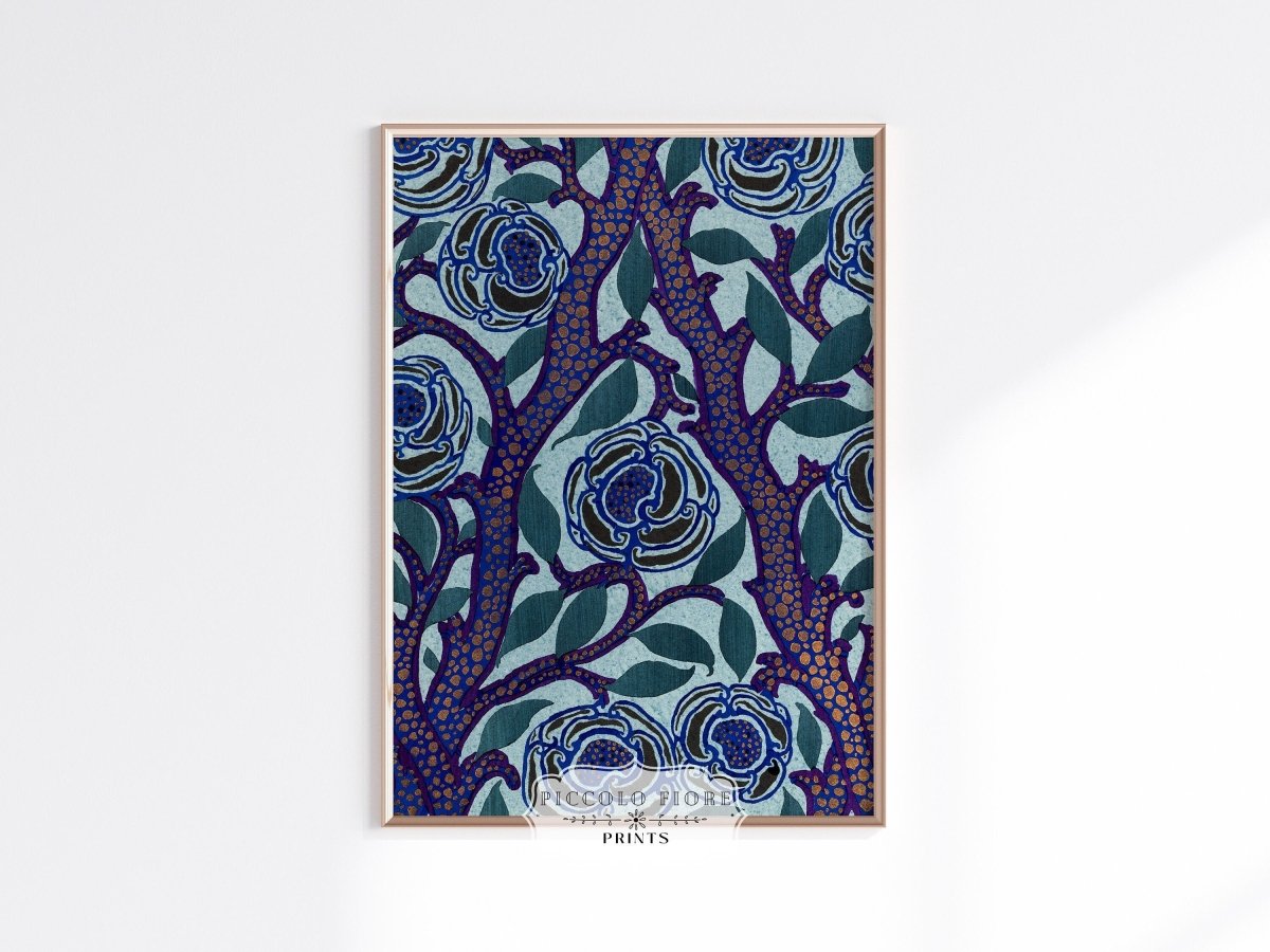 Art Deco Oriental Stencil Print | P210 - Single Art Prints - Piccolo Fiore Prints