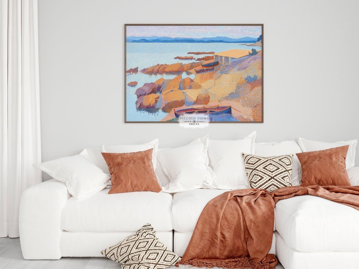 Blue and Peach | Gallery Wall Set | 7 Prints | M7 - 8 - Gallery Wall Set - Piccolo Fiore Prints